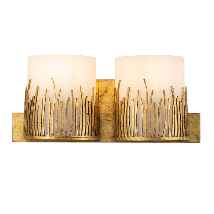 Lucas + McKearn Two Light Vanity from the Sawgrass collection in Gold finish