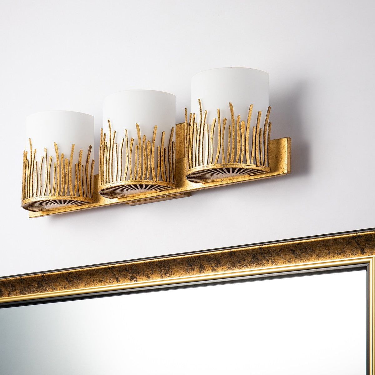 Lucas + McKearn - BB90610G-3 - Three Light Vanity - Sawgrass - Gold