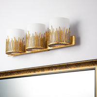 Lucas + McKearn - BB90610G-3 - Three Light Vanity - Sawgrass - Gold