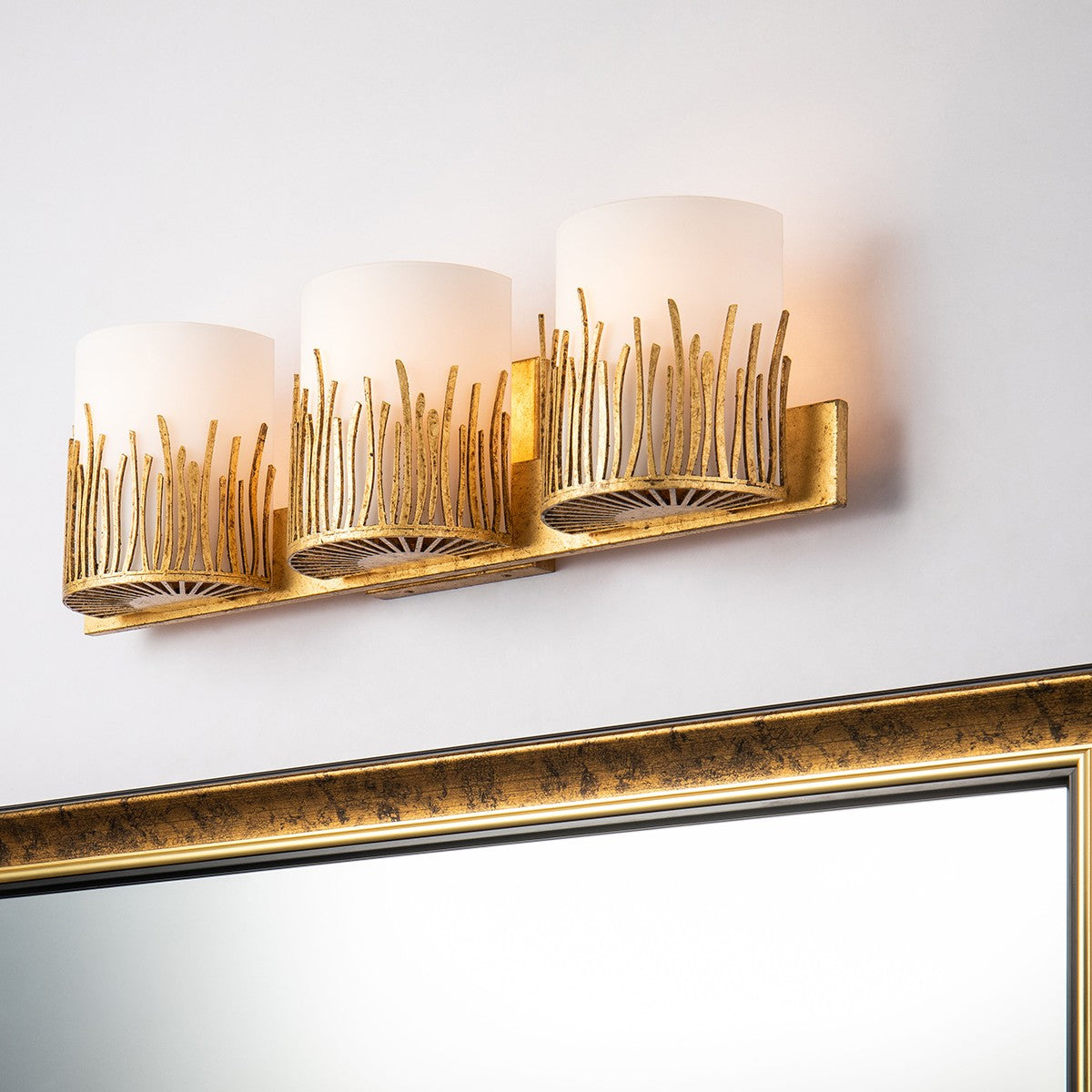 Lucas + McKearn - BB90610G-3 - Three Light Vanity - Sawgrass - Gold