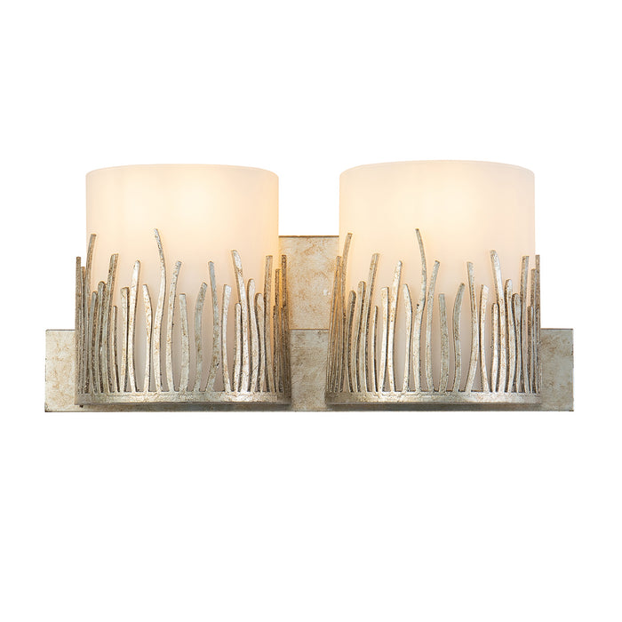 Lucas + McKearn Two Light Vanity from the Sawgrass collection in Silver finish