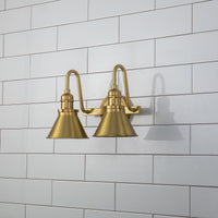 Lucas + McKearn - BB90684AGB-2 - Two Light Vanity - Provence - Aged Brass