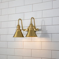 Lucas + McKearn - BB90684AGB-2 - Two Light Vanity - Provence - Aged Brass