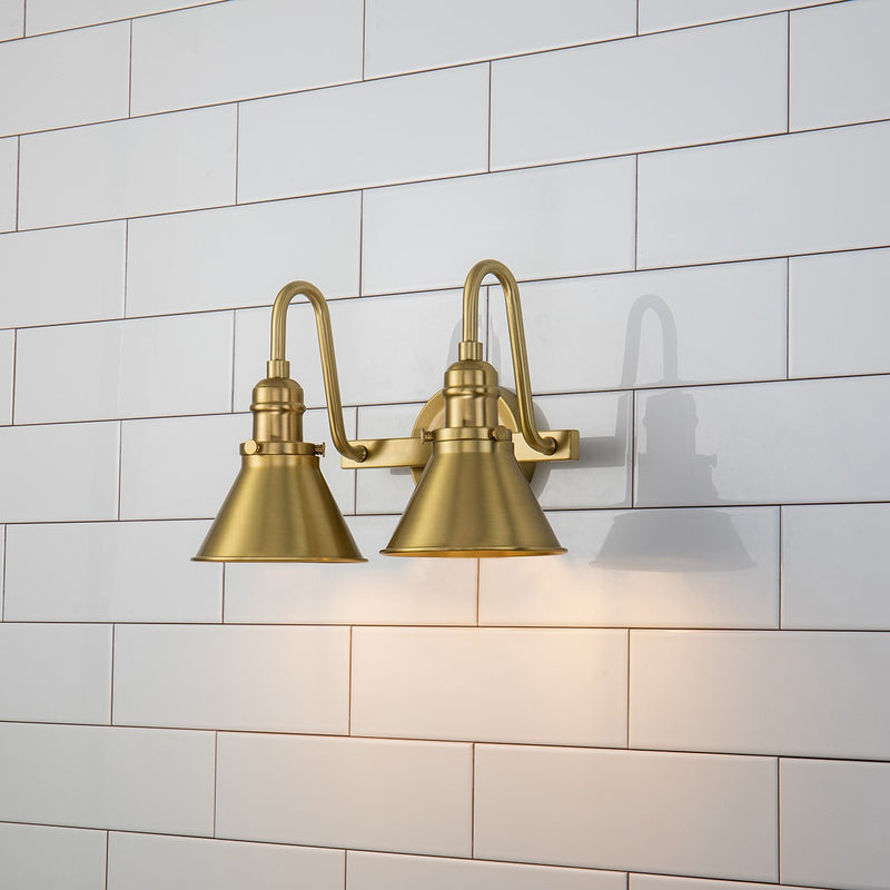 Lucas + McKearn - BB90684AGB-2 - Two Light Vanity - Provence - Aged Brass