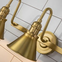 Lucas + McKearn - BB90684AGB-3 - Three Light Vanity - Provence - Aged Brass