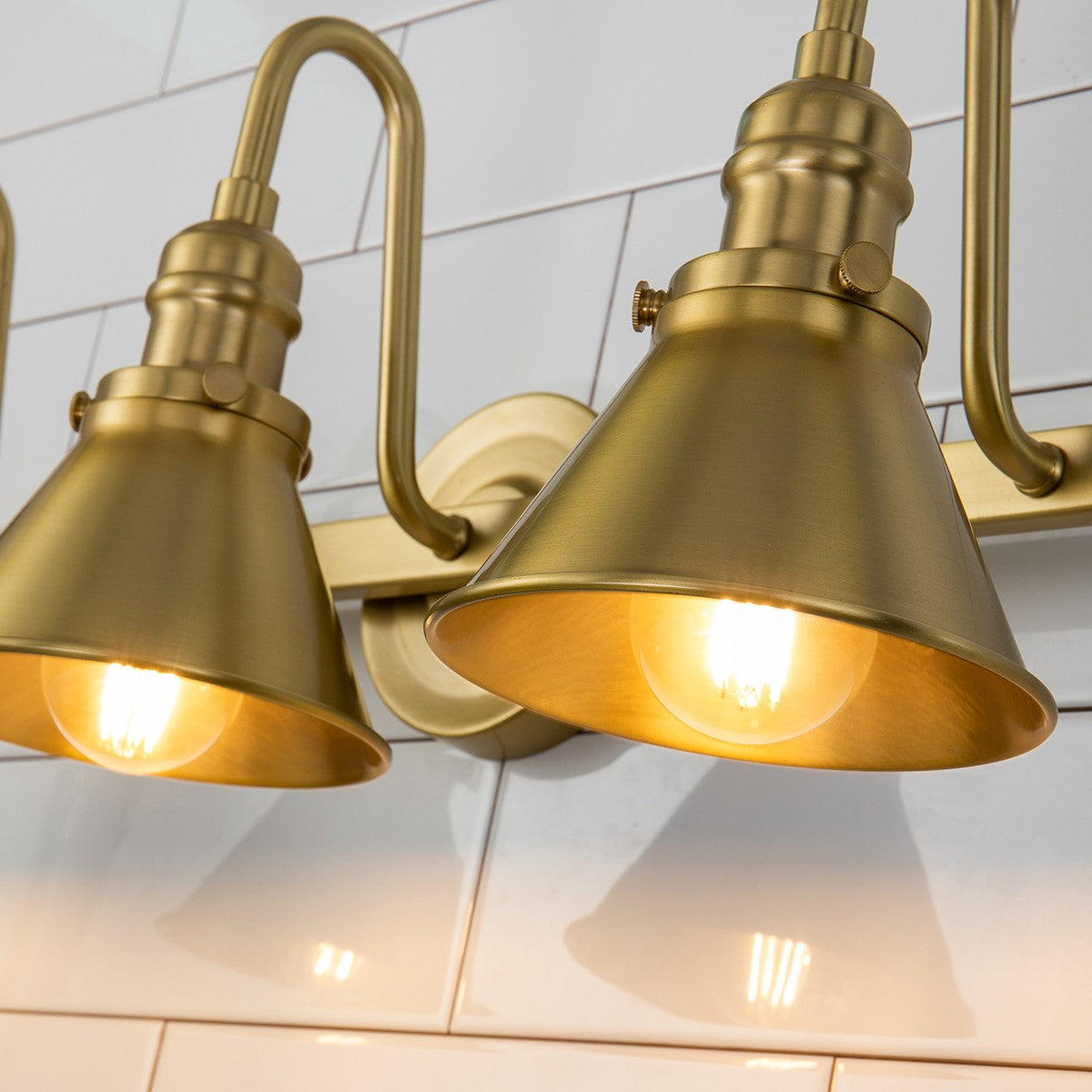 Lucas + McKearn - BB90684AGB-3 - Three Light Vanity - Provence - Aged Brass