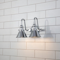Lucas + McKearn - BB90684PC-2 - Two Light Vanity - Provence - Polished Chrome