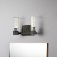 Lucas + McKearn - BB91595-2 - Two Light Vanity - Navarre - Black+Grey