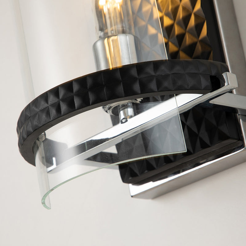 Lucas + McKearn - BB91598-1 - One Light Wall Sconce - Mazant - Matte Black/Polished Chrome