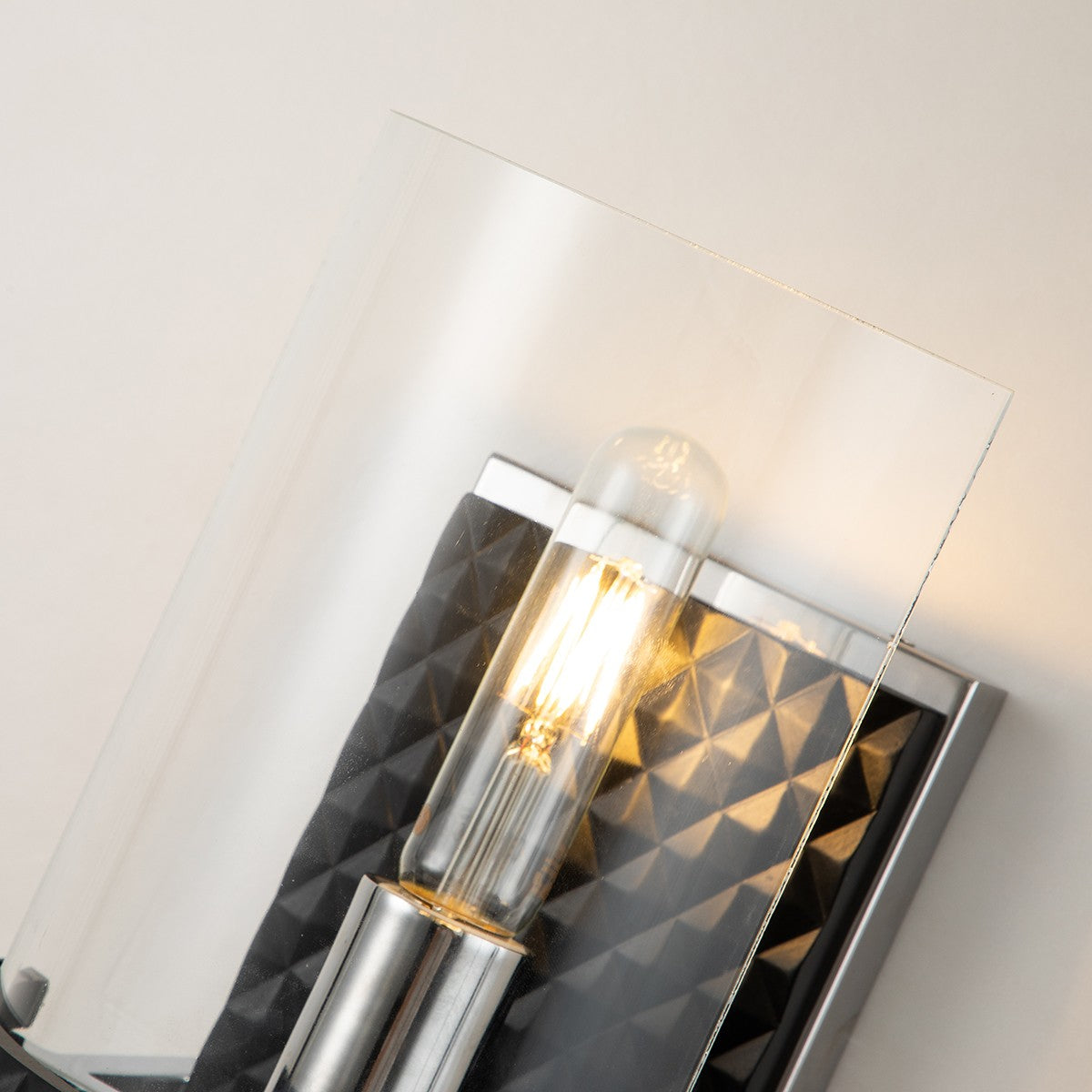 Lucas + McKearn - BB91598-1 - One Light Wall Sconce - Mazant - Matte Black/Polished Chrome