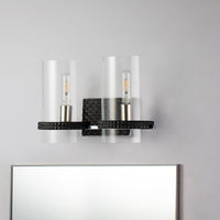 Lucas + McKearn - BB91598-2 - Two Light Vanity - Mazant - Matte Black/Polished Chrome