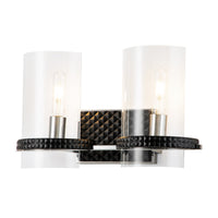 Lucas + McKearn - BB91598-2 - Two Light Vanity - Mazant - Matte Black/Polished Chrome