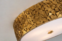Lucas + McKearn - FM1158G-RD-16 - Three Light Flush Mount - Mosaic - Gold