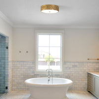 Lucas + McKearn - FM1158G-RD-16 - Three Light Flush Mount - Mosaic - Gold