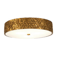 Lucas + McKearn - FM1158G-RD-20 - Three Light Flush Mount - Mosaic - Gold