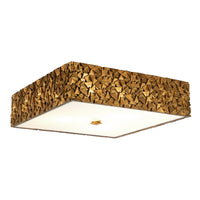 Lucas + McKearn - FM1158G-SQ-16 - Three Light Flush Mount - Mosaic - Gold