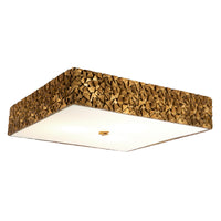 Lucas + McKearn - FM1158G-SQ-20 - Three Light Flush Mount - Mosaic - Gold