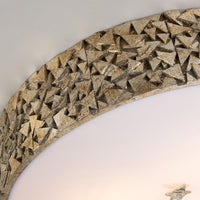 Lucas + McKearn - FM1158S-RD-20 - Three Light Flush Mount - Mosaic - Silver