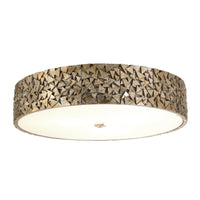 Lucas + McKearn - FM1158S-RD-20 - Three Light Flush Mount - Mosaic - Silver