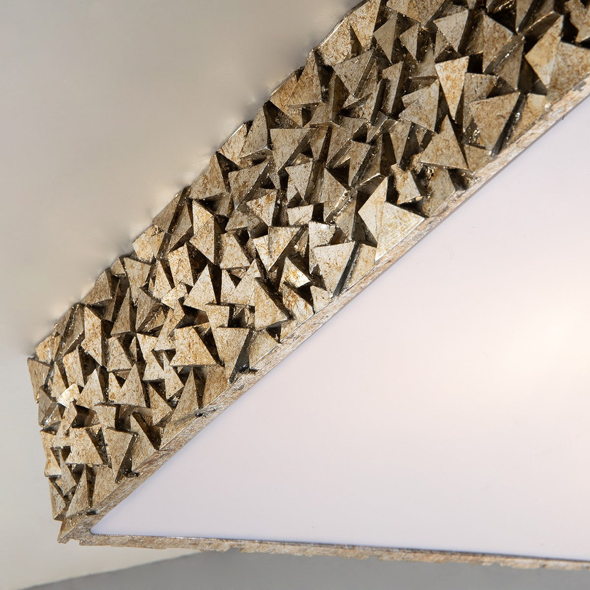 Lucas + McKearn - FM1158S-SQ-20 - Three Light Flush Mount - Mosaic - Silver