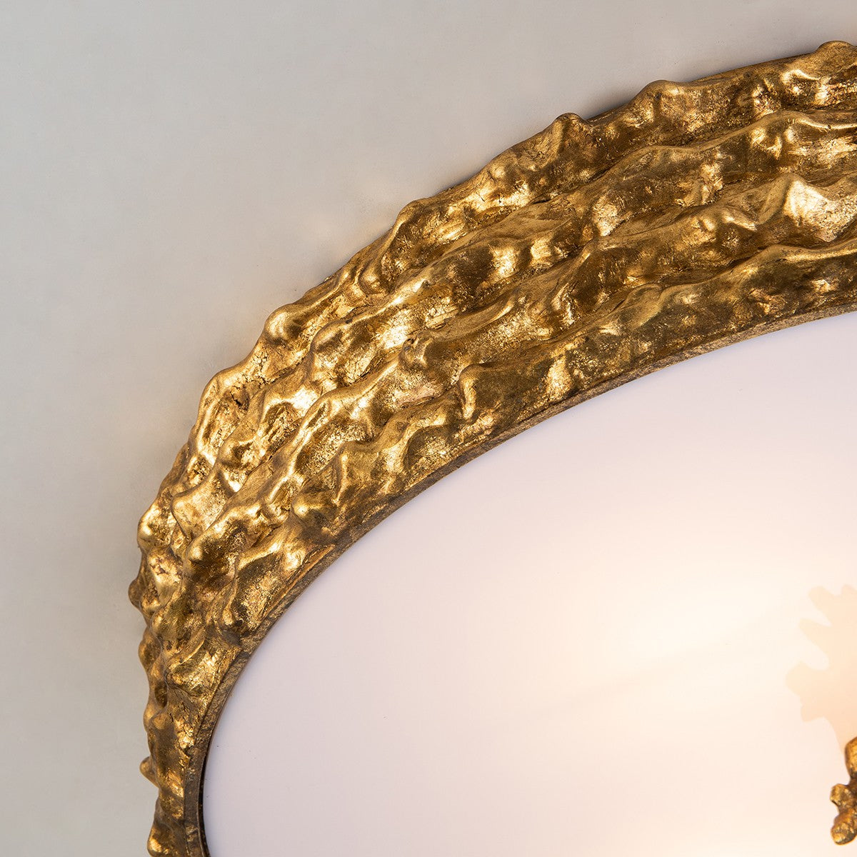 Lucas + McKearn - FM1238G-20 - Three Light Flush Mount - Trellis - Gold Leaf