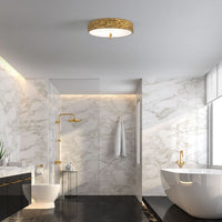 Lucas + McKearn - FM1238G-20 - Three Light Flush Mount - Trellis - Gold Leaf