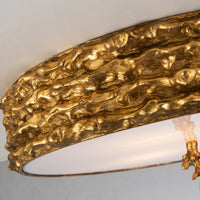 Lucas + McKearn - FM1238G-20 - Three Light Flush Mount - Trellis - Gold Leaf