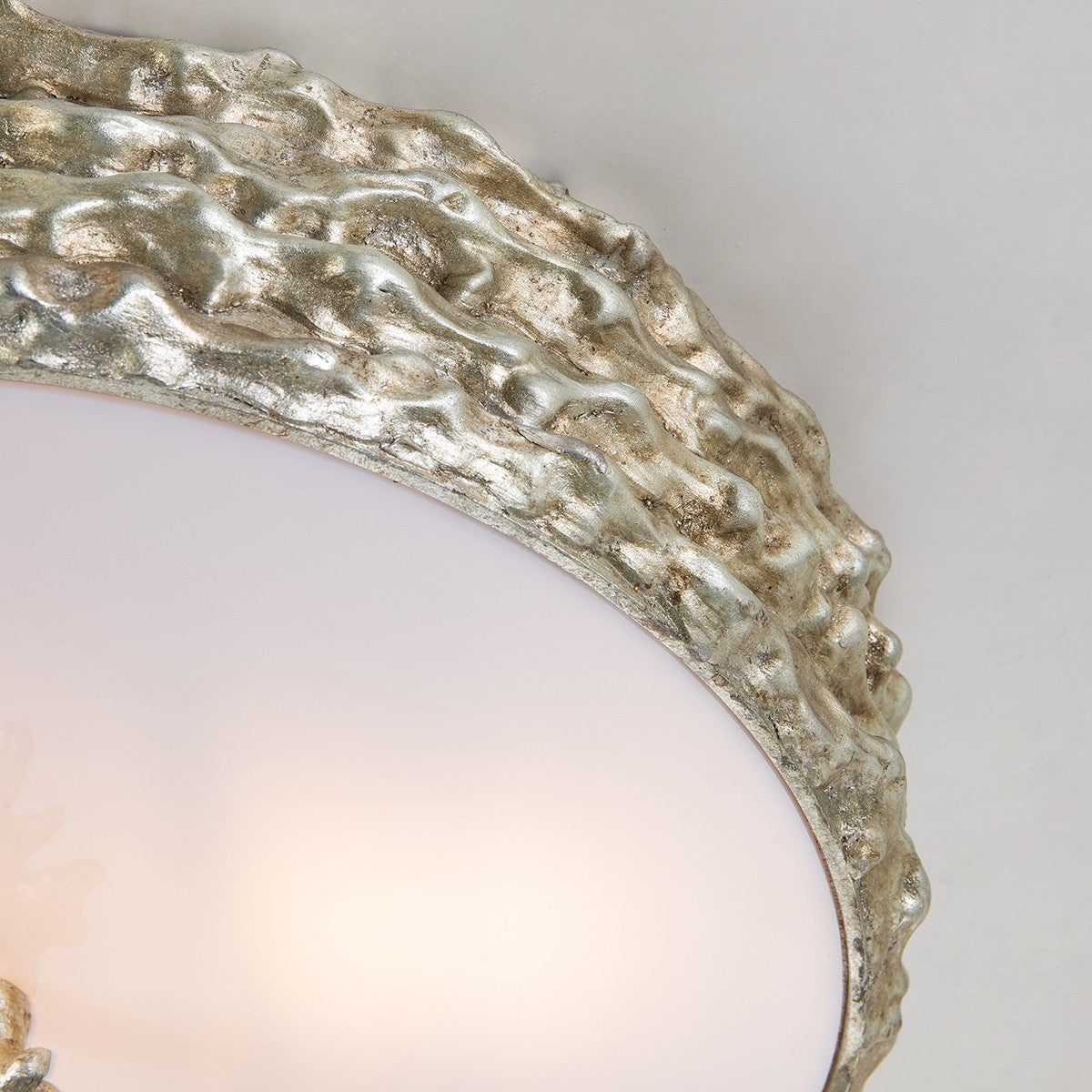 Lucas + McKearn - FM1238S-16 - Three Light Flush Mount - Trellis - Silver Leaf