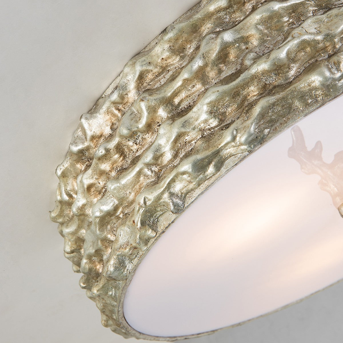 Lucas + McKearn - FM1238S-16 - Three Light Flush Mount - Trellis - Silver Leaf