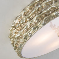 Lucas + McKearn - FM1238S-16 - Three Light Flush Mount - Trellis - Silver Leaf