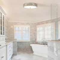 Lucas + McKearn - FM1238S-20 - Three Light Flush Mount - Trellis - Silver Leaf