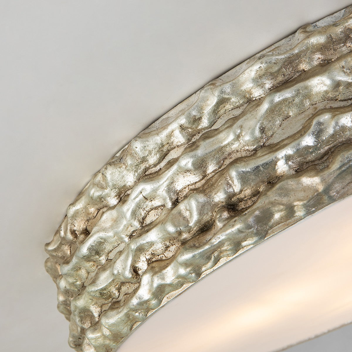 Lucas + McKearn - FM1238S-20 - Three Light Flush Mount - Trellis - Silver Leaf
