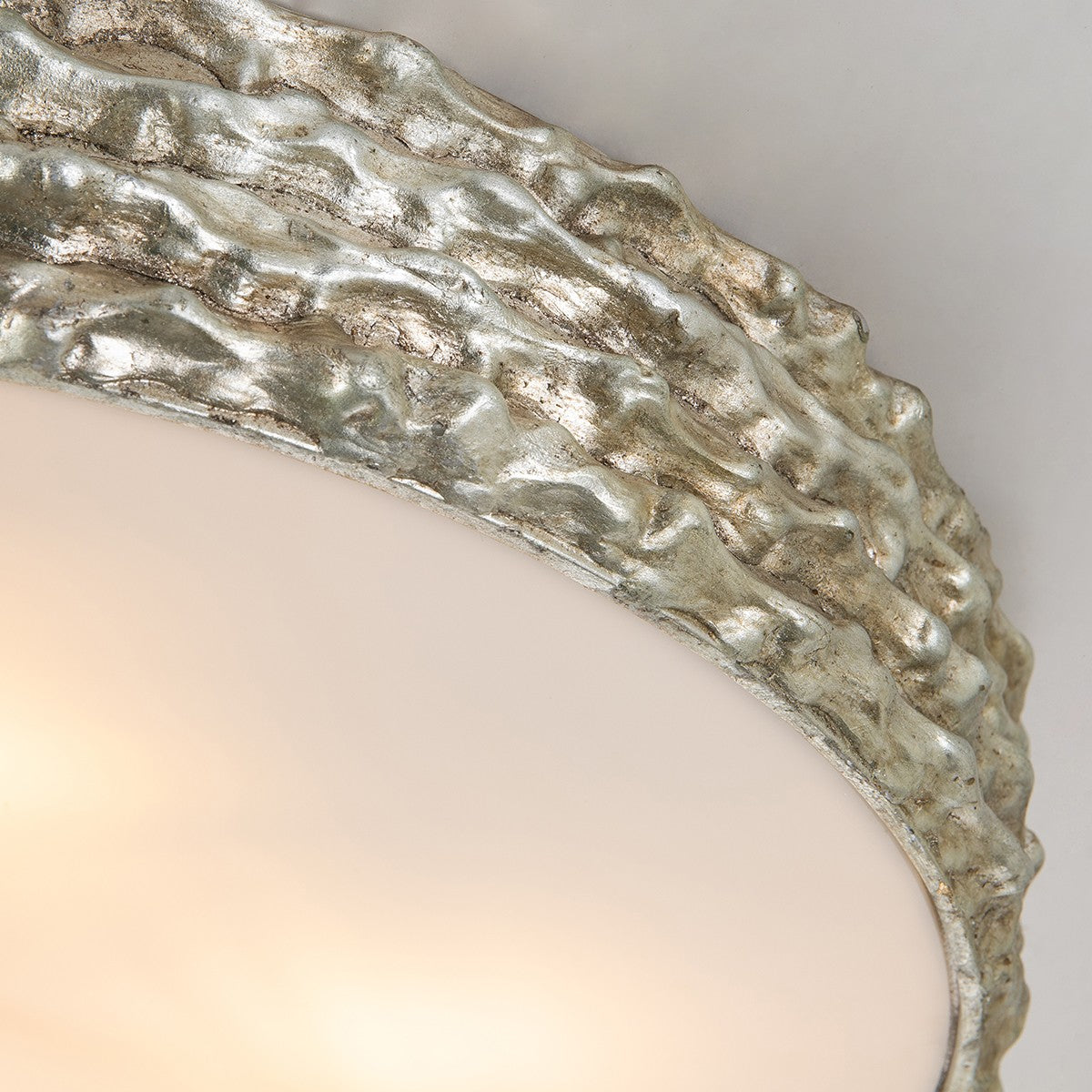 Lucas + McKearn - FM1238S-20 - Three Light Flush Mount - Trellis - Silver Leaf
