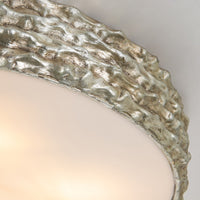 Lucas + McKearn - FM1238S-20 - Three Light Flush Mount - Trellis - Silver Leaf