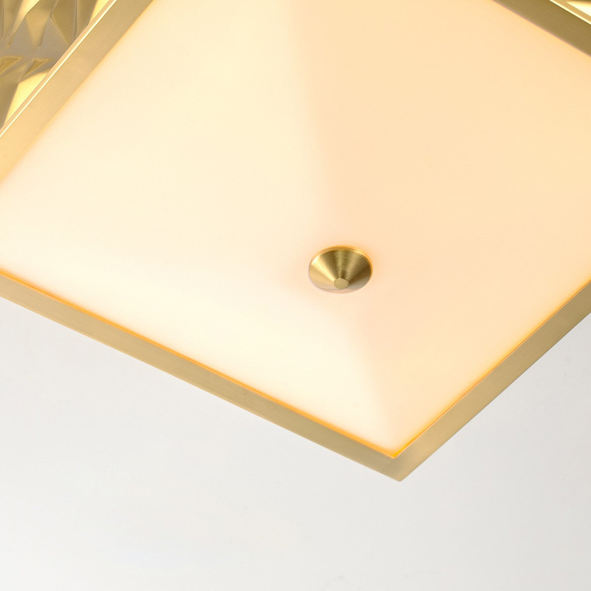 Lucas + McKearn - FM1302AGB-14 - Four Light Flush Mount - Alpha - Aged Brass