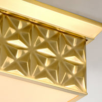 Lucas + McKearn - FM1302AGB-14 - Four Light Flush Mount - Alpha - Aged Brass