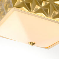 Lucas + McKearn - FM1302AGB-14 - Four Light Flush Mount - Alpha - Aged Brass