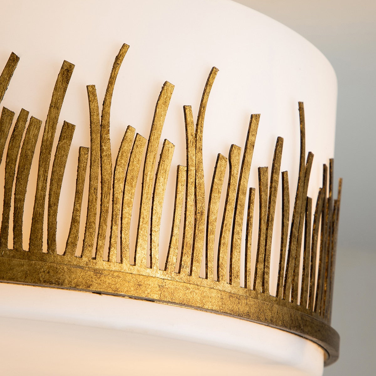 Lucas + McKearn - FM90610G-15 - Three Light Semi-Flush Mount - Sawgrass - Gold