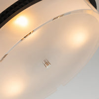 Lucas + McKearn - FM91598PC-16 - Three Light Semi-Flush Mount - Mazant - Matte Black + Polished Chrome