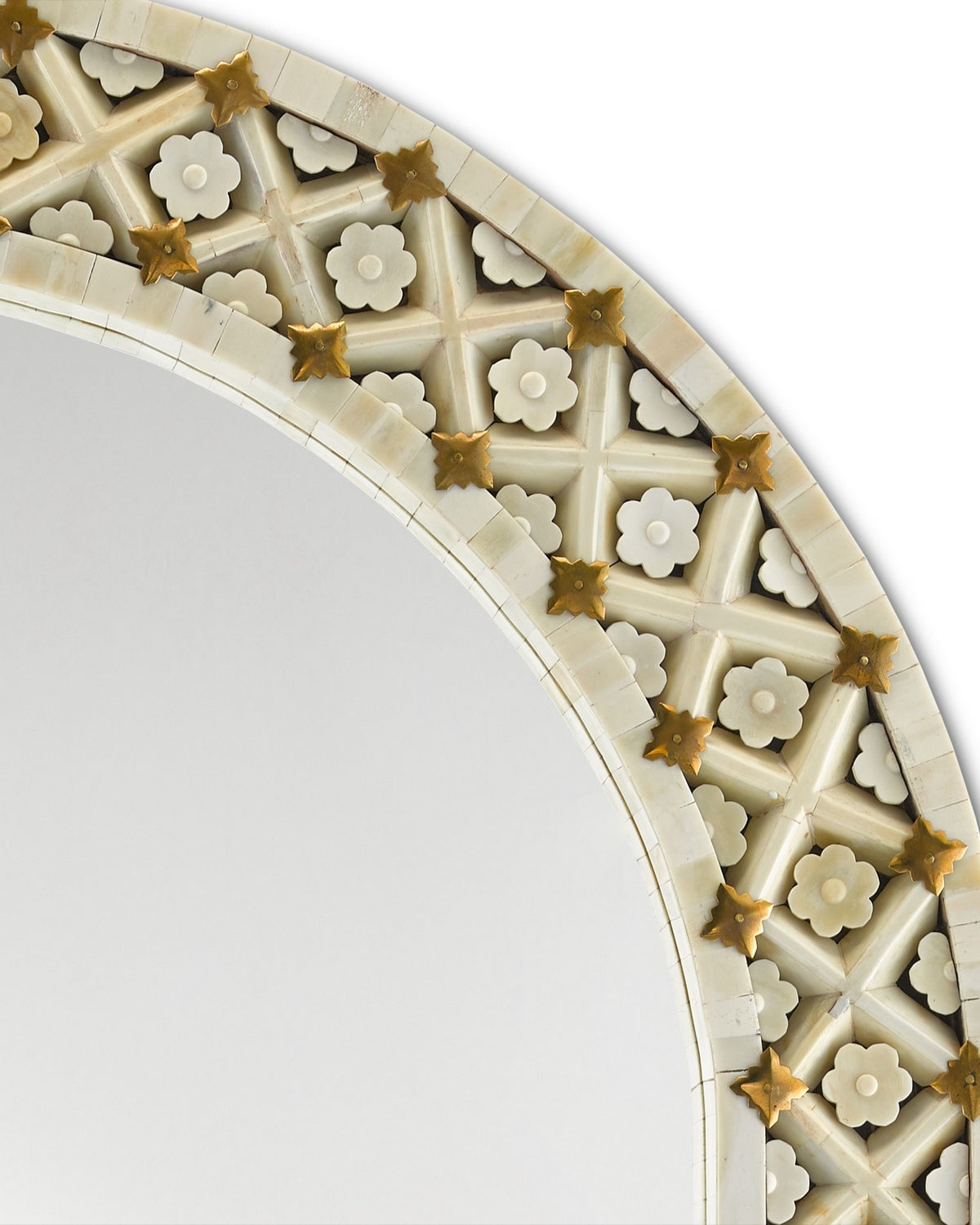 Currey and Company - 1000-0089 - Mirror - Ellaria - Natural/Brass