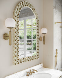 Currey and Company - 1000-0089 - Mirror - Ellaria - Natural/Brass