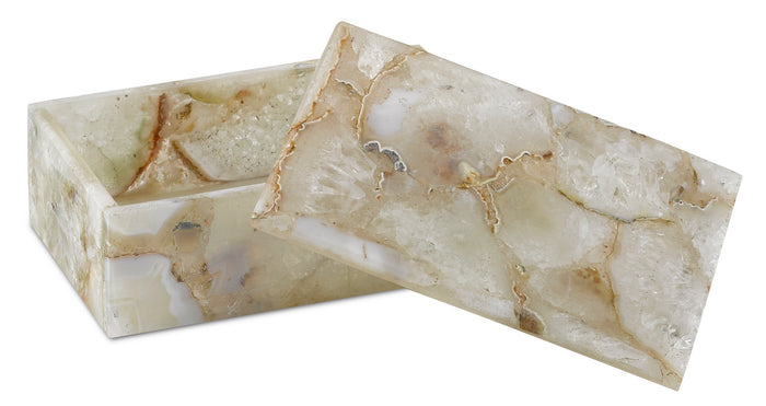 Currey and Company Box from the Benoit collection in Natural Agate finish