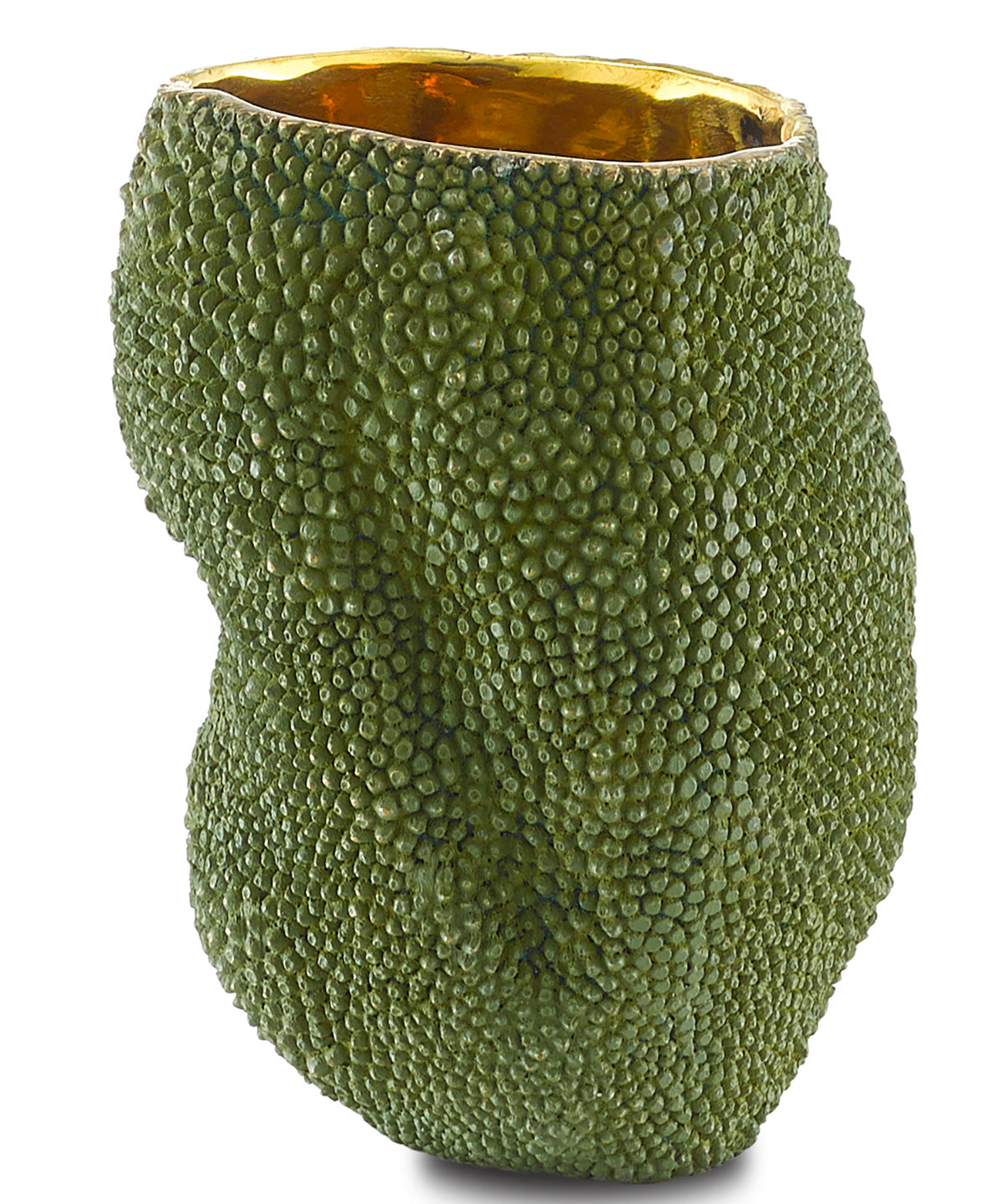 Currey and Company - 1200-0287 - Vase - Jackfruit Collection - Green/Gold