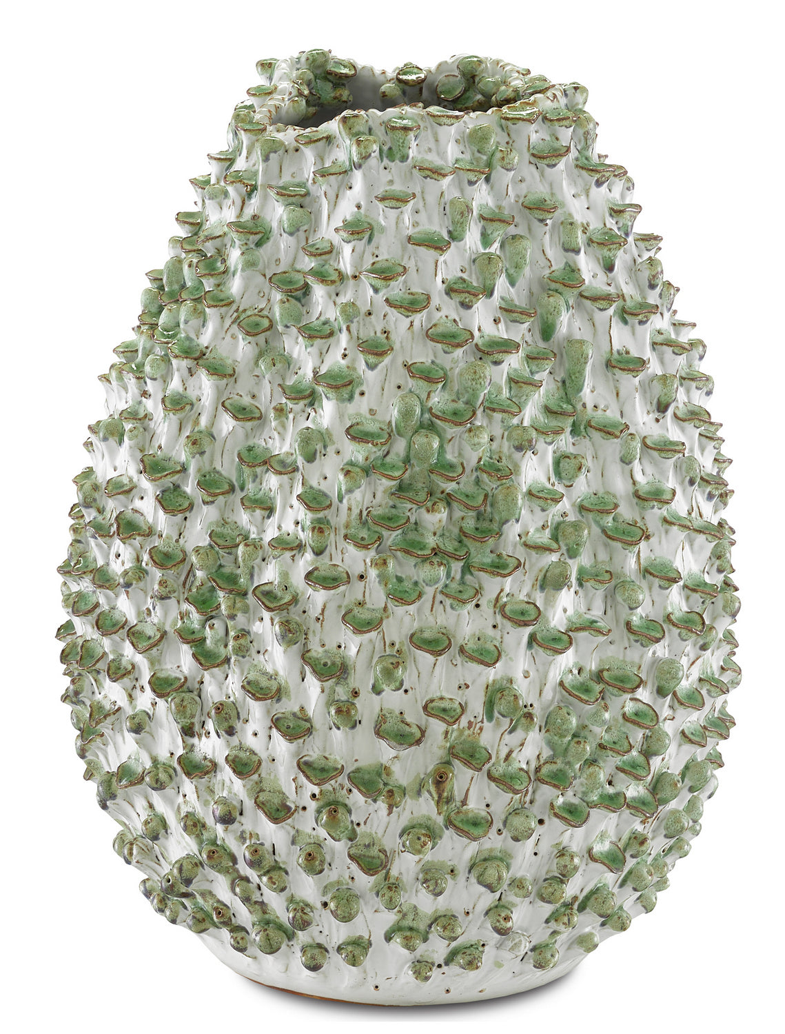 Currey and Company - 1200-0301 - Vase - Milione Collection - White/Green