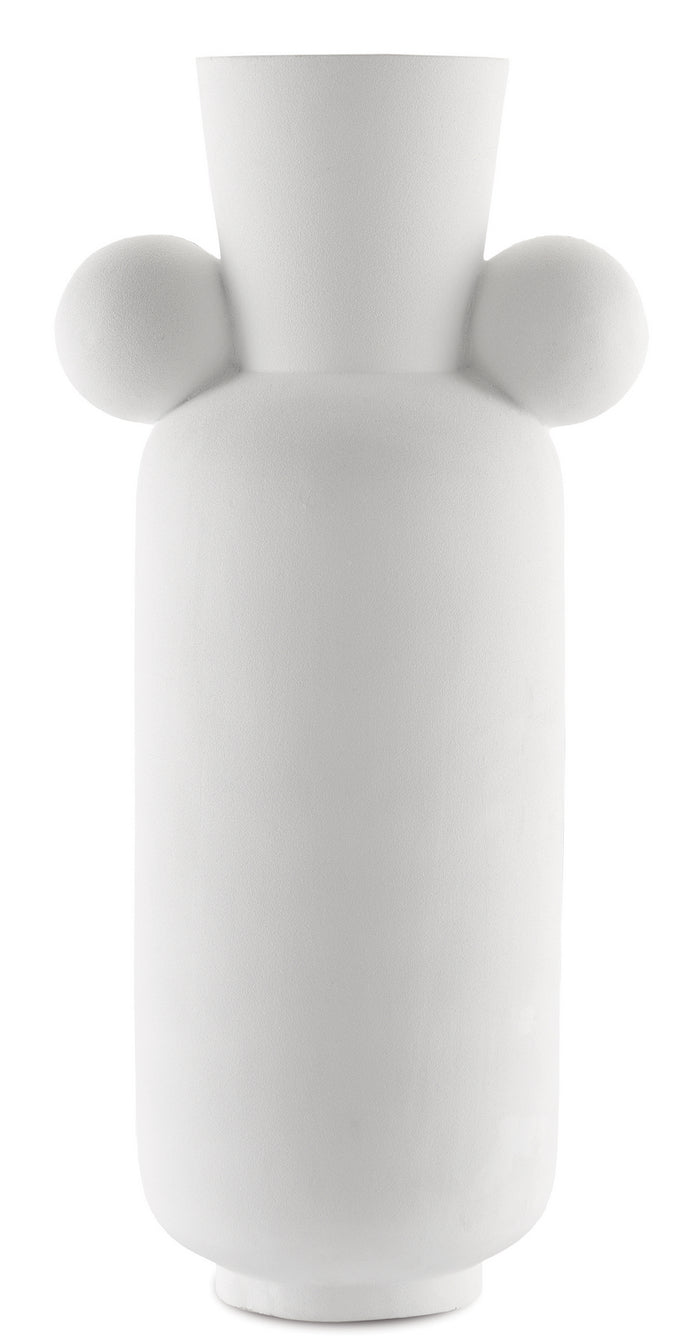Currey and Company Vase from the Happy collection in Textured White finish