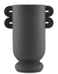 Currey and Company Vase from the Happy collection in Textured Black finish