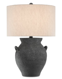 Currey and Company - 6000-0537 - One Light Table Lamp - Anza Black Table Lamp - Black Ash/Satin Black
