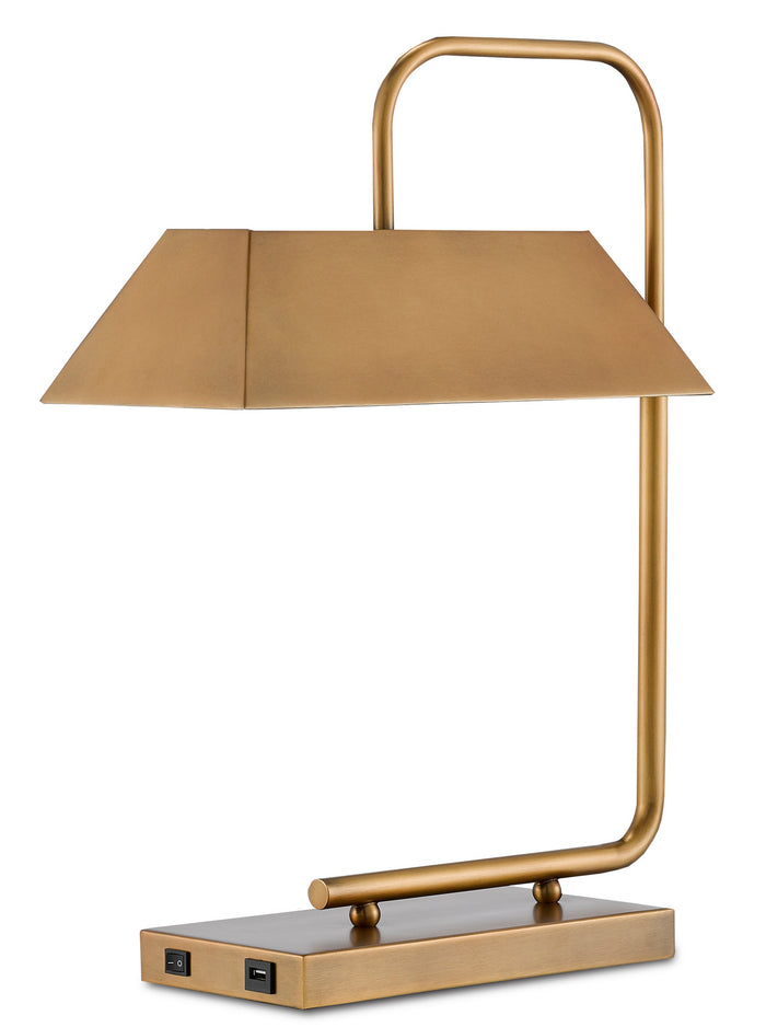 Currey and Company - 6000-0565 - Two Light Table Lamp - Hoxton Collection - Light Antique Brass