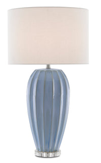 One Light Table Lamp from the Bluestar Blue Table Lamp collection in Light Blue/Clear finish by Currey and Company