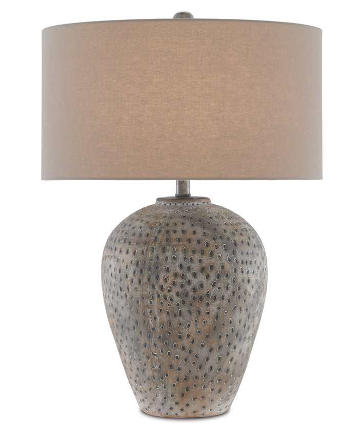 Currey and Company One Light Table Lamp from the Junius collection in Earth Gray finish